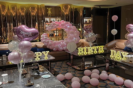 罗曼达KTV生日房间布置